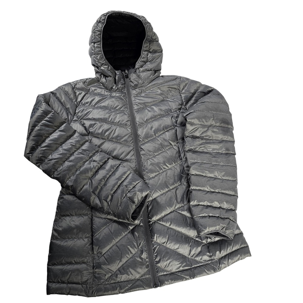 Lole Gray Quilted Hooded Down Insulated‎ Puffer Jacket Women's Small S